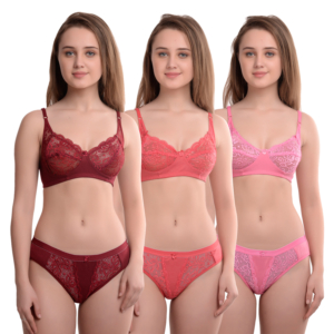 COMBO –  Bra & Panty Set Embroidered Lingerie Set