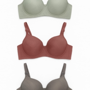 COMBO – Padded Bra Cotton Bra Light Colour Lingerie Set