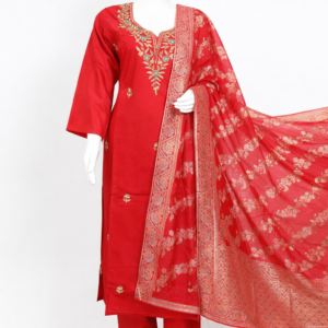 Rangriti Ruby Heritage Embroidered Kurta Set with Dupatta