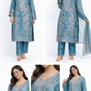 Neelaya Garden Embroidered Kurta Set with Dupatta